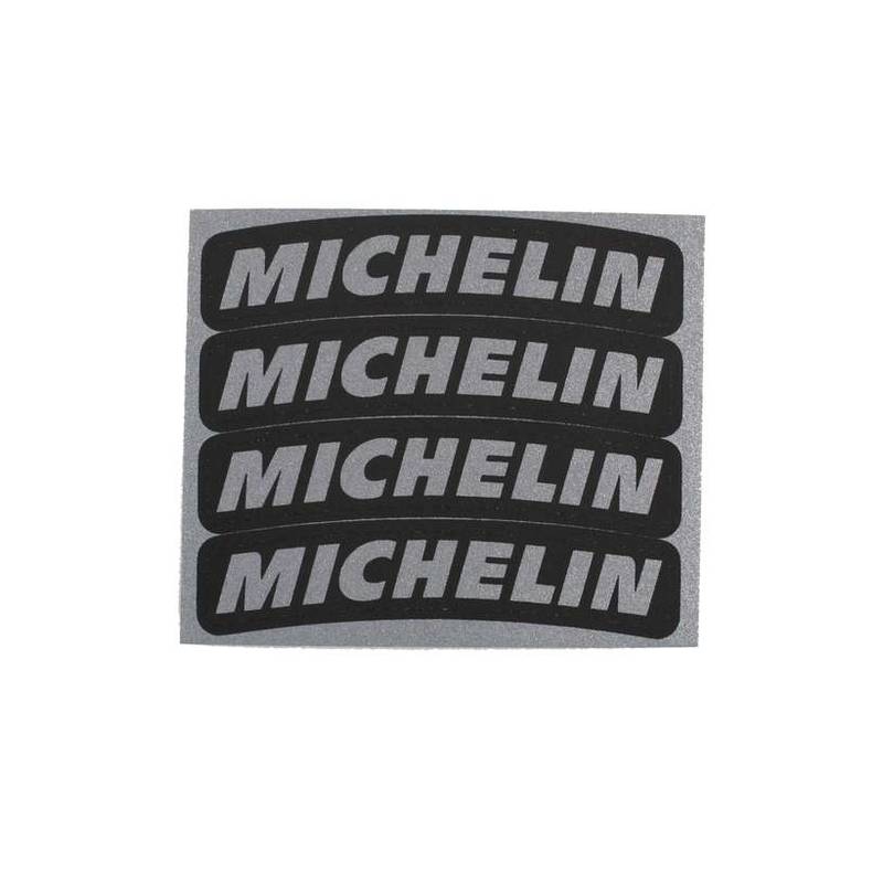 Reifen- Sticker 4R MICHELIN (Set a' 4 Stück) in SILBER